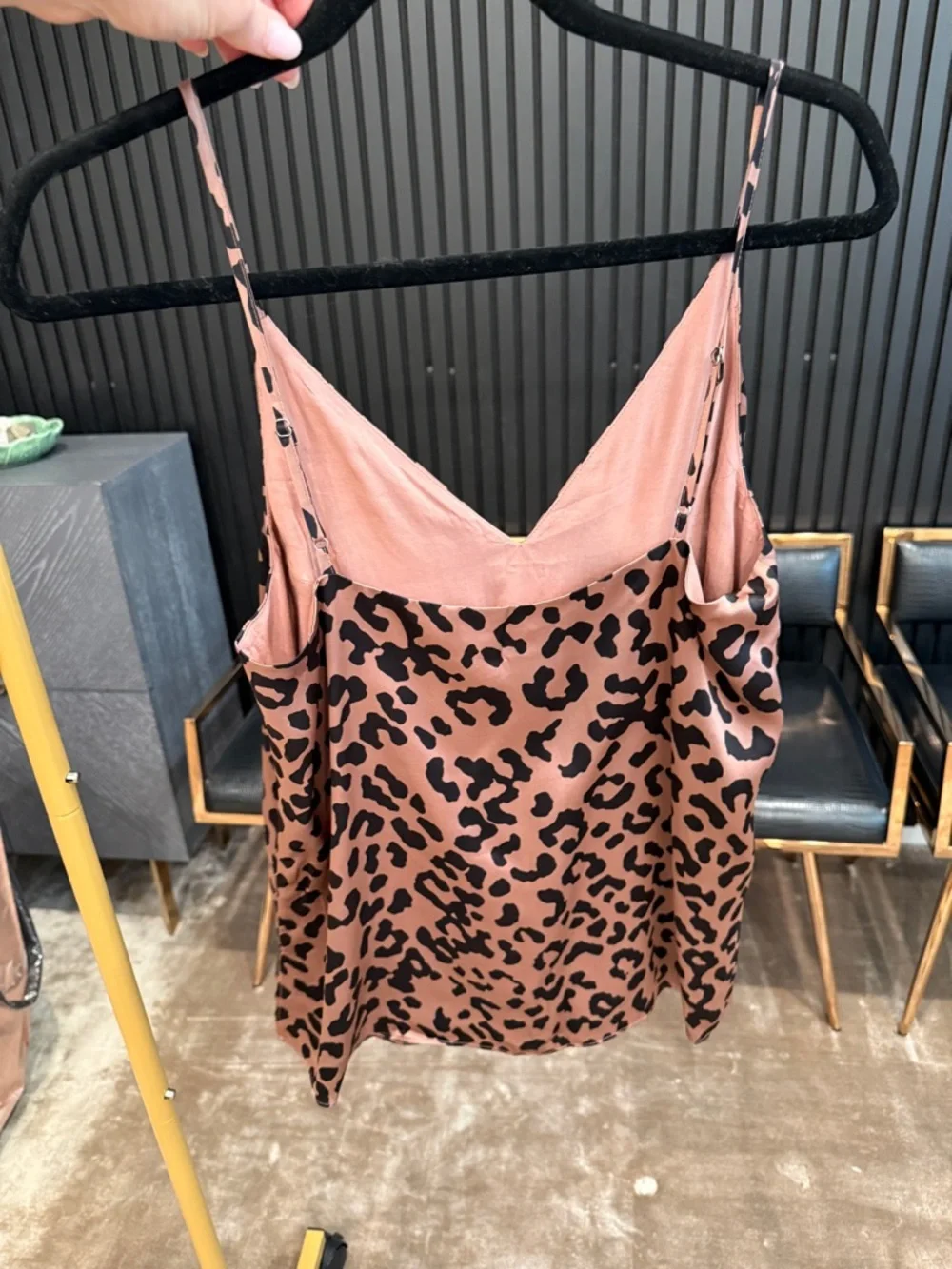 Cami NYC Mauve Leopard Print Satin Cami - Picture 2 of 7